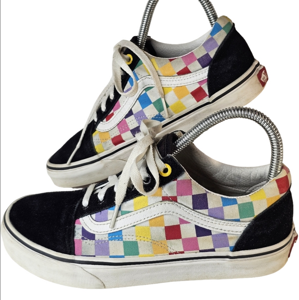 VANS Rainbow Check Old Skool UNI-SEX 6M/7.5W